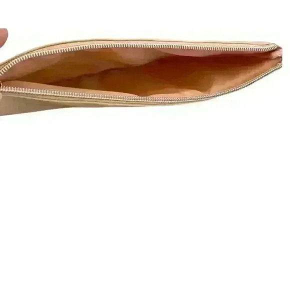 Eyelash Design Faux leather Makeup Bag with Wrist Strap Pink - Picture 3 of 3